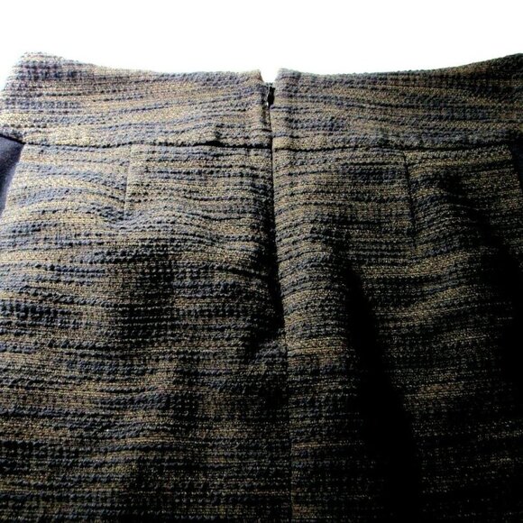 Anne Taylor Loft Skirt Olive Tweed Black - Picture 3 of 6